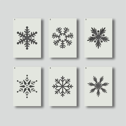 Festive snowflake stencils for