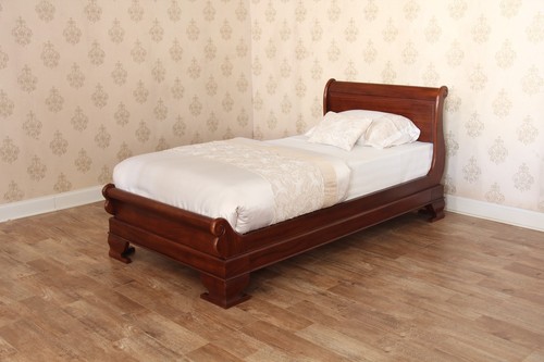 Mahogany sleigh bed frame - bed, |