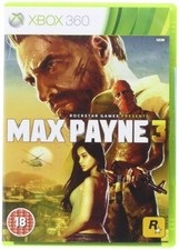 MAX PAYNE 3 ,XBOX 360 ,  BRAND NEW FACTORY SEALED .  PEGI 18.  2 DISC.  PAL