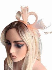 Peach Fascinator Headband With