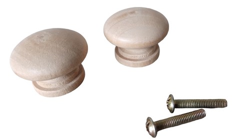 Natural pine drawer knobs 35mm - drawer,