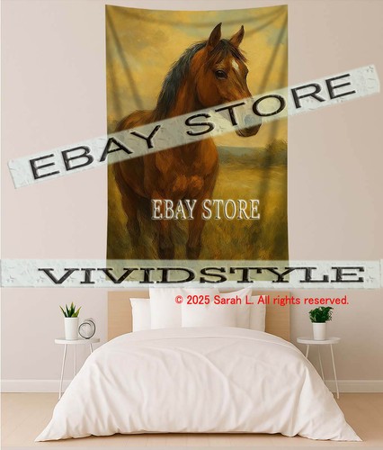 Horse fabric tapestry nature - horse,