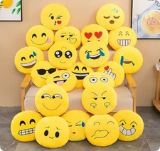 Emoticon Emoji Sofa Cushion XXL loca. 33x33 cm Expression Sofa Cushion UK