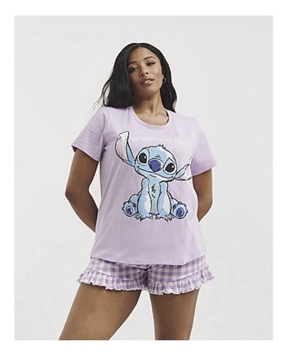 Ladies stitch shortie pyjamas - stitch,