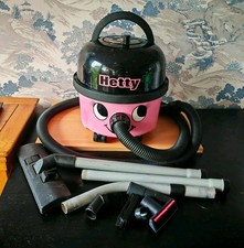 Numatic Hetty Hoover Vacuum Cleaner 1200W Bagged Pink Dual Speed w/ Accessories