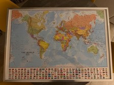 Rare IKEA Large Framed World