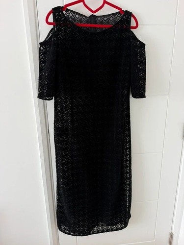 Anne fontaine black dress lace - black,