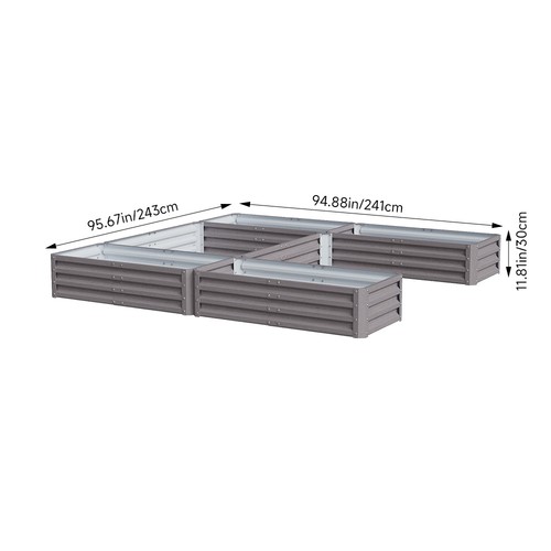 Grid metal garden raised - 5,