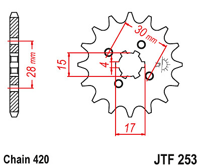 Sprockets jtf253 steel - jt,