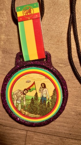 Rasta art necklace - rasta, jelly