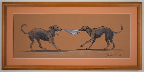 Greyhounds playing original - playing.,