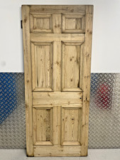 Large original Georgian stripped pine internal door