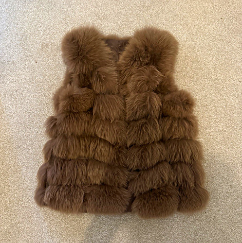 Women brown real - real, fur