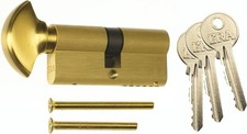 ERA Euro Cylinder 40x40mm Thumbturn Lock 6-Pin Brass High Security