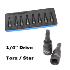 US PRO Impact Torx Socket Set 1/4 Drive Star Torx Bit Set 8pc T6-T30 7519