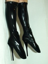 Latex Knee-High Ballet Boots