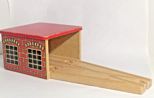 Wooden rail train track - wooden, engine