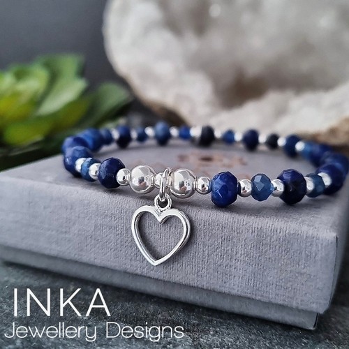 925 sterling silver blue agate - silver,
