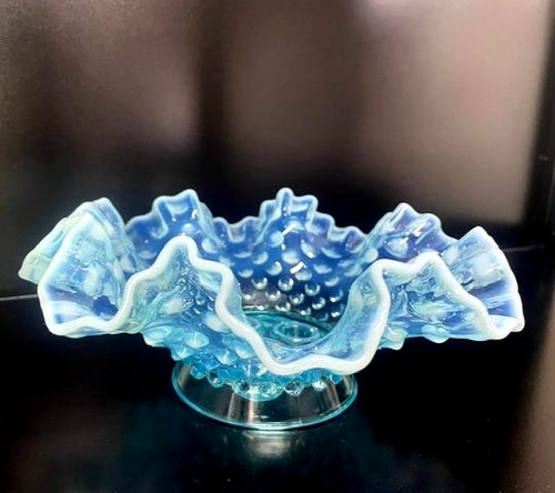 Vtg fenton blue opalescent - vtg,