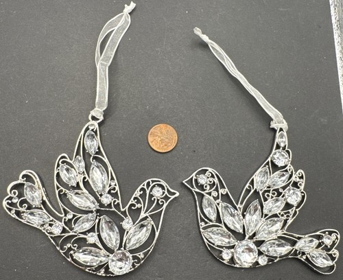 Pair turtle dove ornaments - pair,