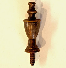 Small solid brass slim urn