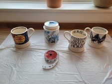 Emma Bridgewater half pint mugs x3 inclu QUEEN ELIZABETH II THE GOLDEN YEARS. 