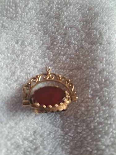 9ct gold spinning fob charm - 9ct,