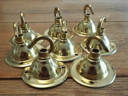 Solid brass ceiling light - solid, rose