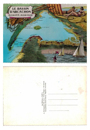 Vintage postcard le bassin - vintage,