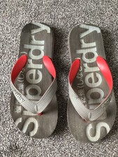 Superdry Grey Through Toe Flip Flops Size Uk 5