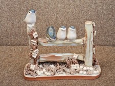 Rosemary Jones Studio Pottery Ceramic Birds On A Fence