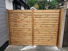 wooden driveway entrance gates