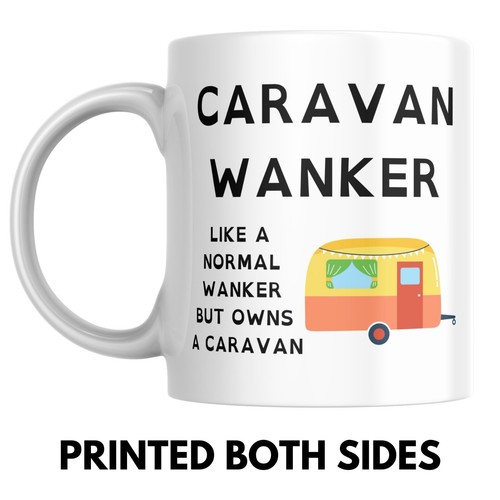 Caravan wanker mug rude - caravan,
