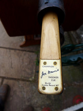 Vintage Champion Joe Davis Snooker Cue World's Snooker Record 147 & Metal Case