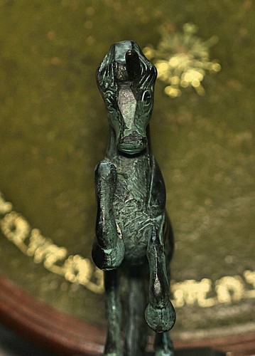 Vintage bronze heavy unicorn - bronze,