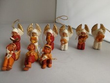 Peru Children Angels Terracotta Hanging Christmas Tree Decorations