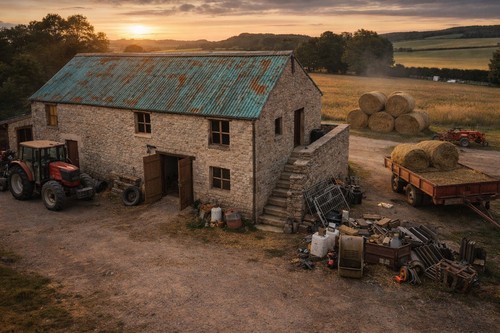 Barn model railway - (oo,