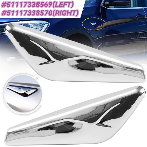 Pair side front fender - front, chrome