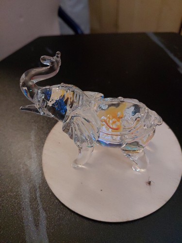 Cut glass elephant - cut,