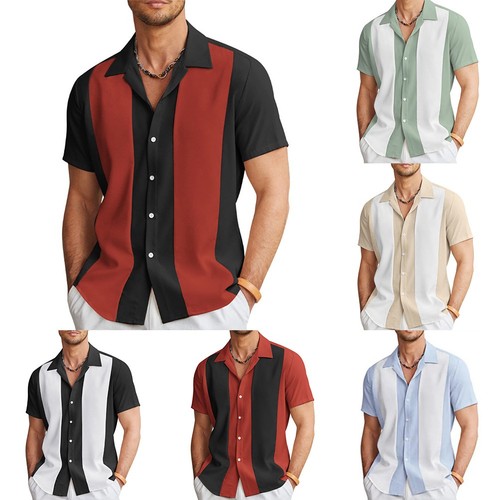 Men casual vintage bowling - vintage,