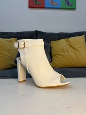 White Faux Leather Croc-Effect