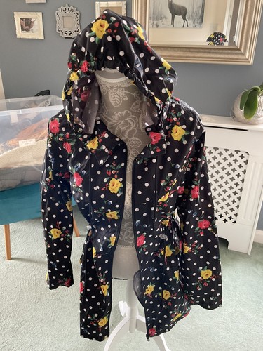Ladies black floral parka - black, in