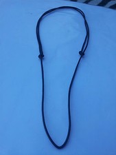 2MM BLACK PU  FAUX LEATHER  CORD SLIDING KNOT ADJUSTABLE CHOKER NECKLACE