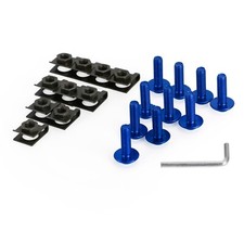 10 Pack Alu Blue M6x20 Motorcycle Fairing Screen Screw Bolt Fastener Clip Kit T9
