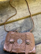 vintage leather handbag used