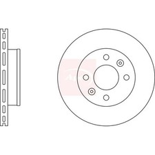 2x Brake Discs Vented For Kia
