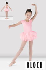 BLOCH Ballet Tutu Skirted Leotard Dance Dress Age 6-7 Pink Sequin Trimmed BNWT