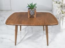 Mid Century Ercol Plank Coffee Table Side Table Solid Elm Vintage Retro Restored