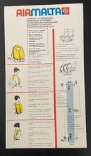Air Malta Boeing 720 B  Safety card AVIATION MEMORABILIA