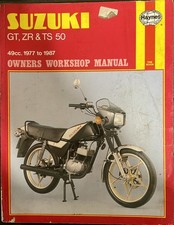 Suzuki GT 50 , ZR 50 , & TS 50 Models 1977-1987 Haynes Workshop Manual, Pub 1987